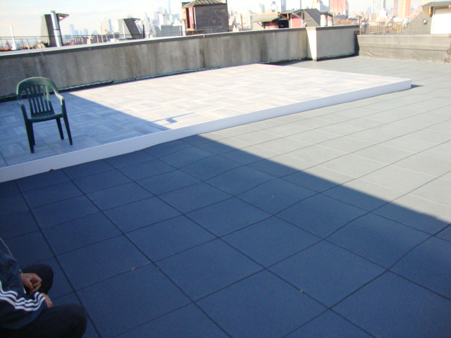 Handicapped Accessible rooftop patio surfacing for the assisted living