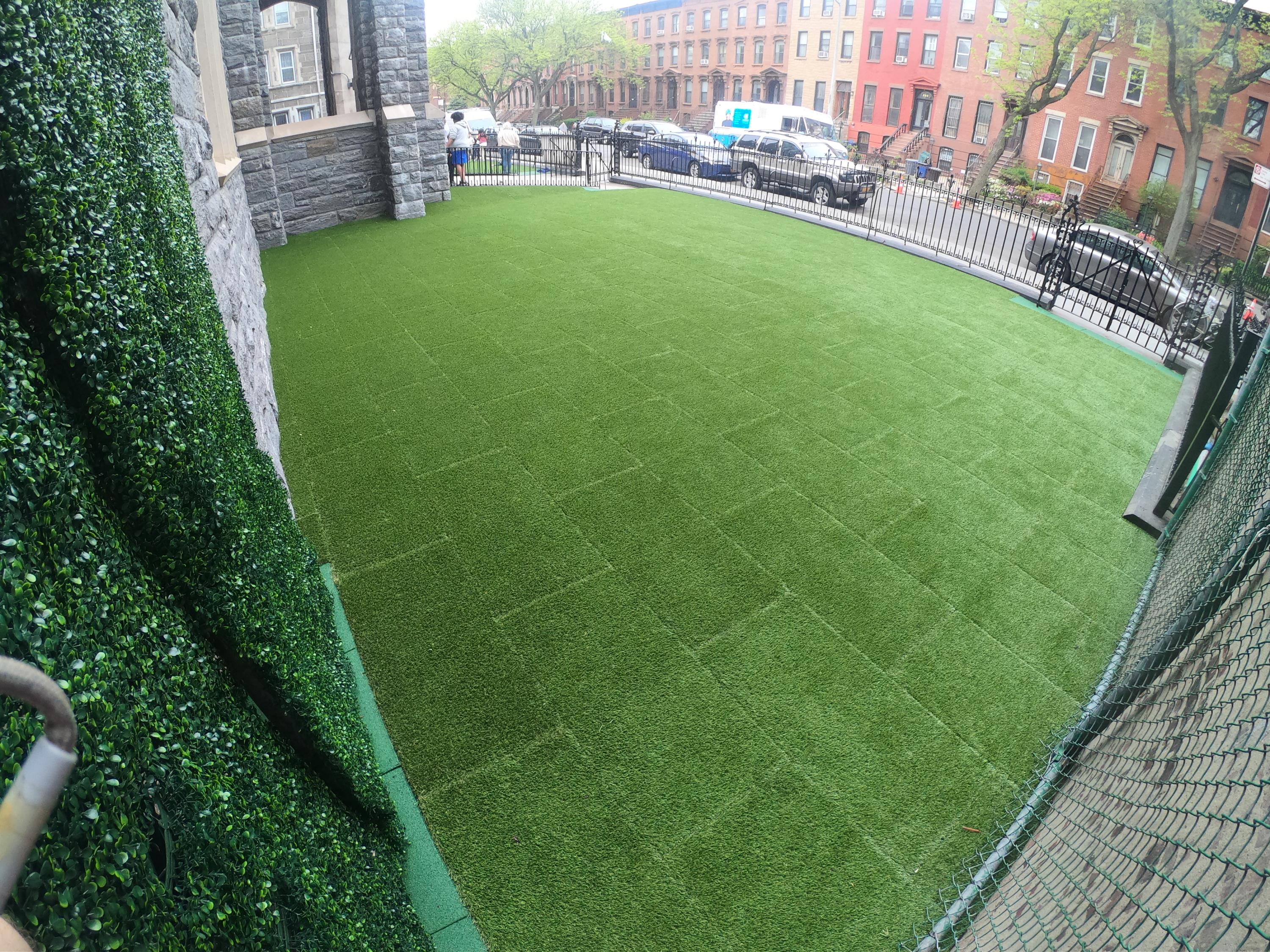 Unity's Recreational Turf Tiles at Charter School